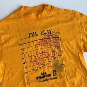 Vintage CAL‎ Stanford The Play 1982 Big Game Band Hanes Beefy T-Shirt Medium